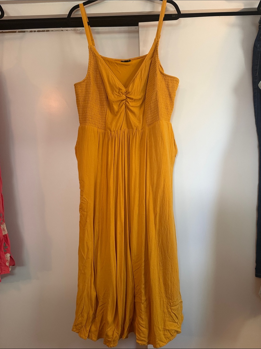 torrid Mustard Yellow Spaghetti-Strap Midi Dress